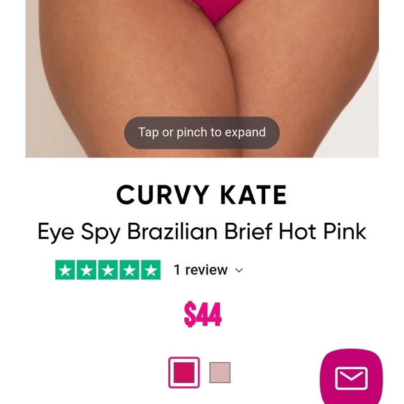 Eye Spy Balcony Bra and Panty Hot Pink - Picture 5 of 10